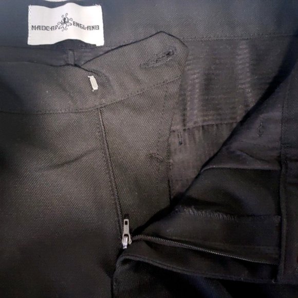 NEW MEN'S BLACK FLARE/BELL BUTTOMS RETRO MADCAP ENGLAND BLACK PANTS 38X31 - Picture 3 of 7